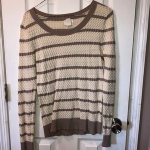 Levi Cream Beige Striped Sweater
